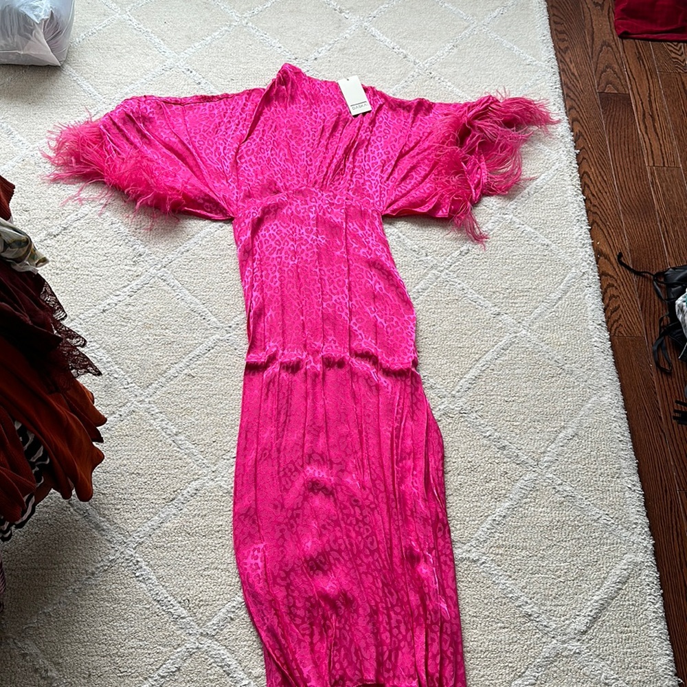 Long satin dress